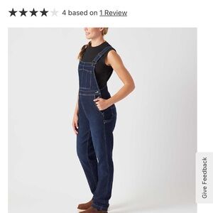 Deluth Trading women’s denim overall size Medium